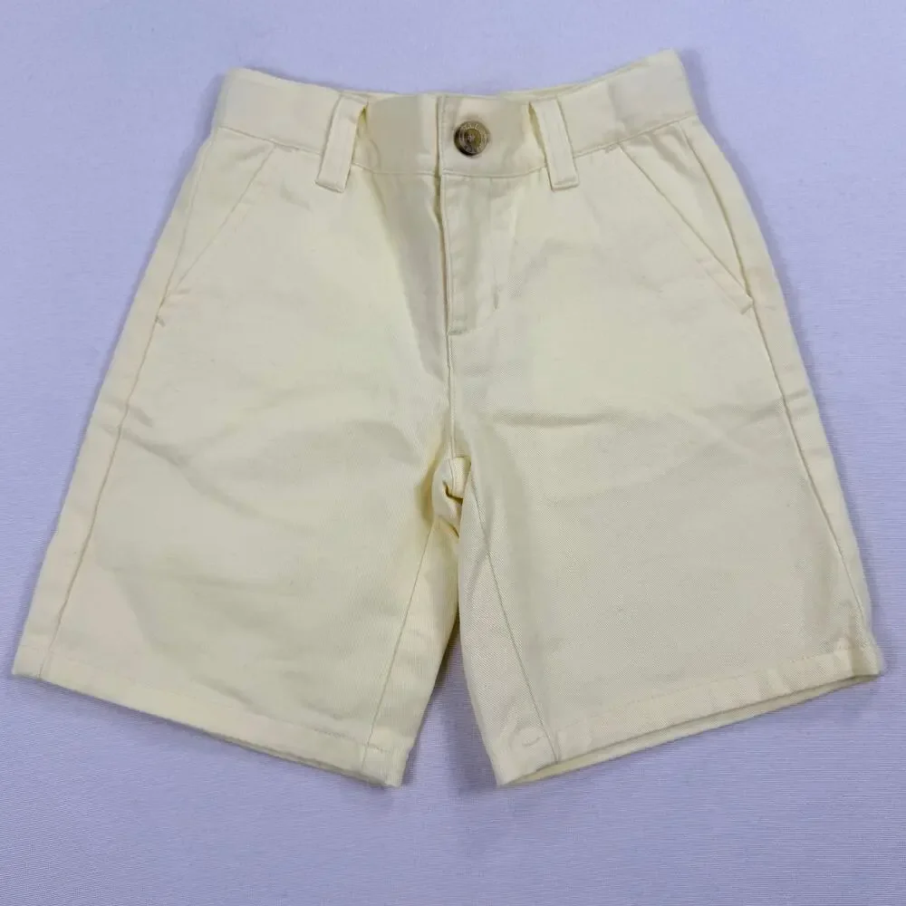 Janie and Jack Kids Chino Short Boys 4 Butter Yellow